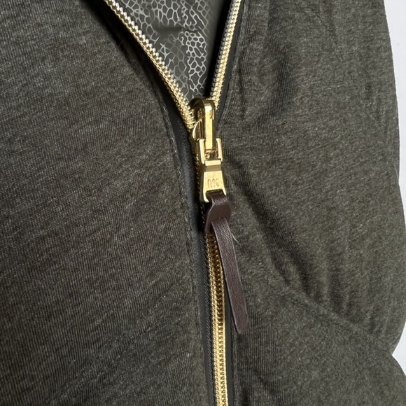 Michael Kors Womens Reversible Vest Olive Green Down Jacket Faux - Picture 7 of 8